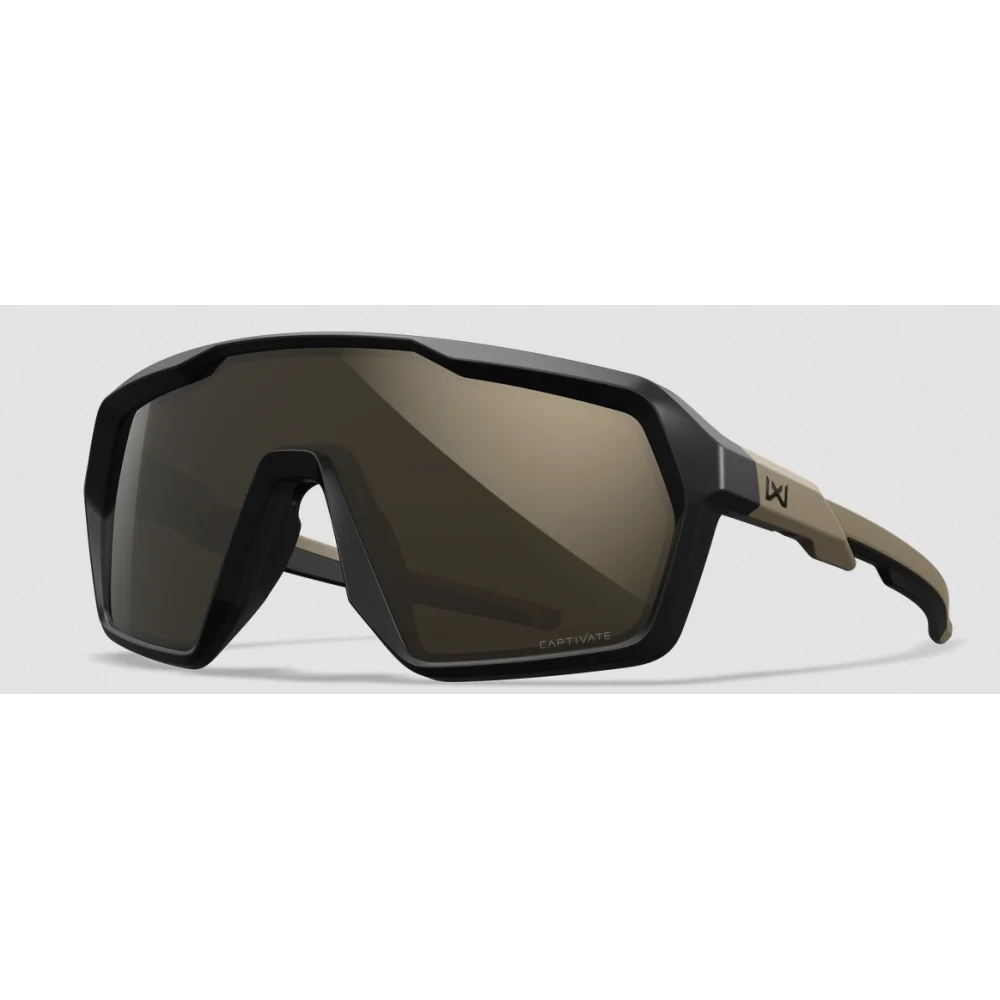Lunettes Ballistiques Citadel Noir Mat et Tan - Verres Miroir Tungstène - Wiley X