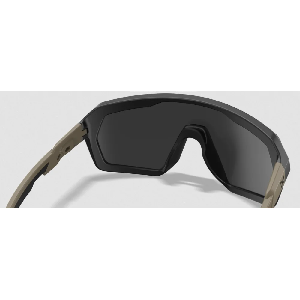 Lunettes Ballistiques Citadel Noir Mat et Tan - Verres Miroir Tungstène - Wiley X