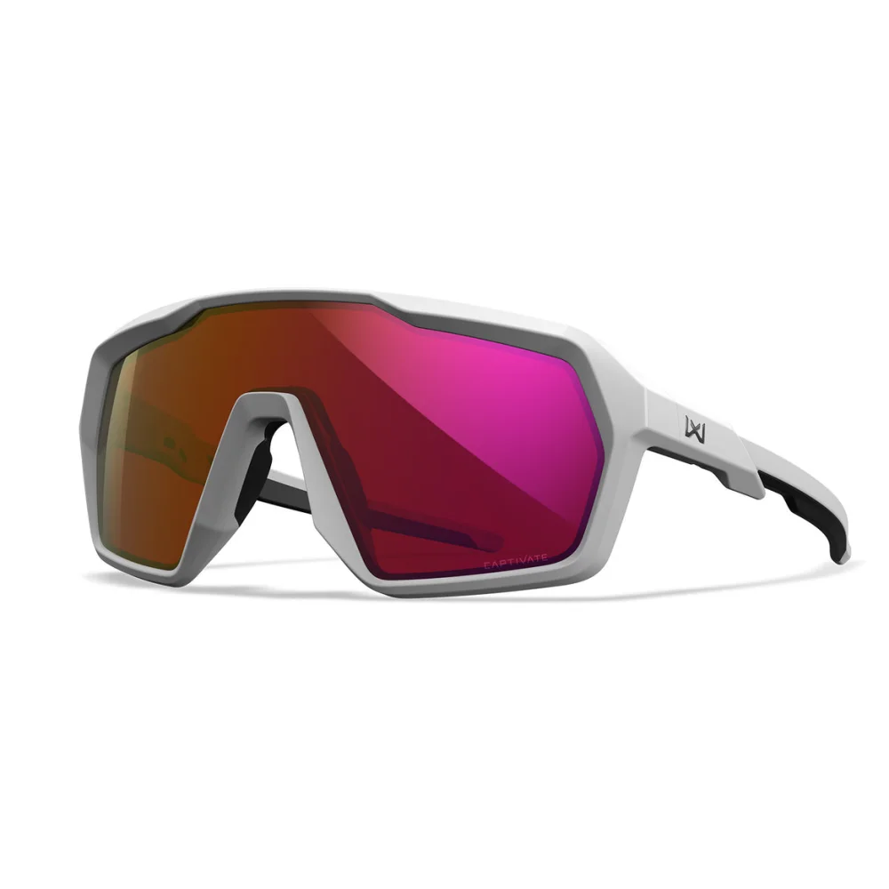 Lunettes Ballistiques Citadel Blanc Poli - Verres Miroir Rouge - Wiley X