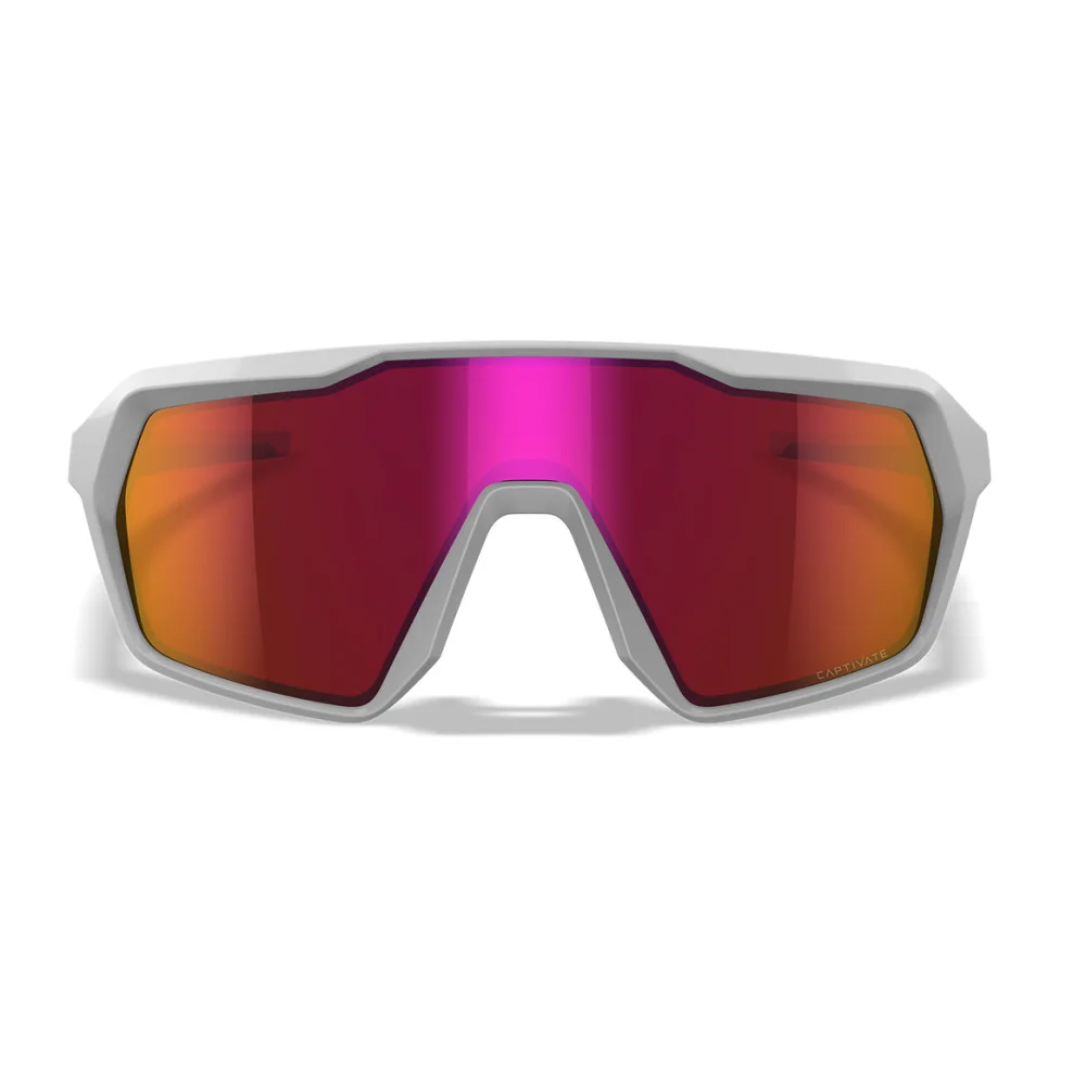 Lunettes Ballistiques Citadel Blanc Poli - Verres Miroir Rouge - Wiley X