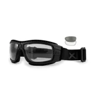 Kit Lunettes Tactiques Pliantes Lynx Noir Mat - Verres Fumés et Clairs - Wiley X