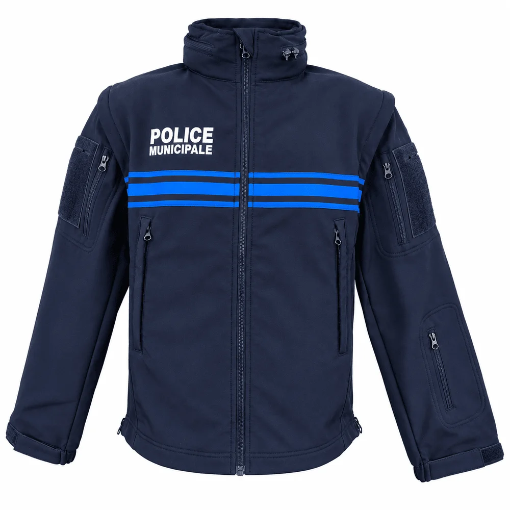Softshell Echo Dark V2 3 couches 2 en 1 - Dark Navy - Police Municipale - ADN Tactical