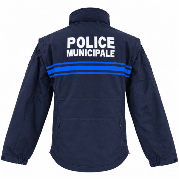 Softshell Echo Dark V2 3 couches 2 en 1 - Dark Navy - Police Municipale - ADN Tactical