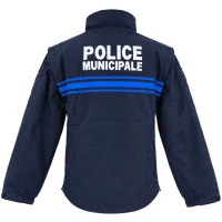 Softshell Echo Dark V2 3 couches 2 en 1 - Dark Navy - Police Municipale - ADN Tactical