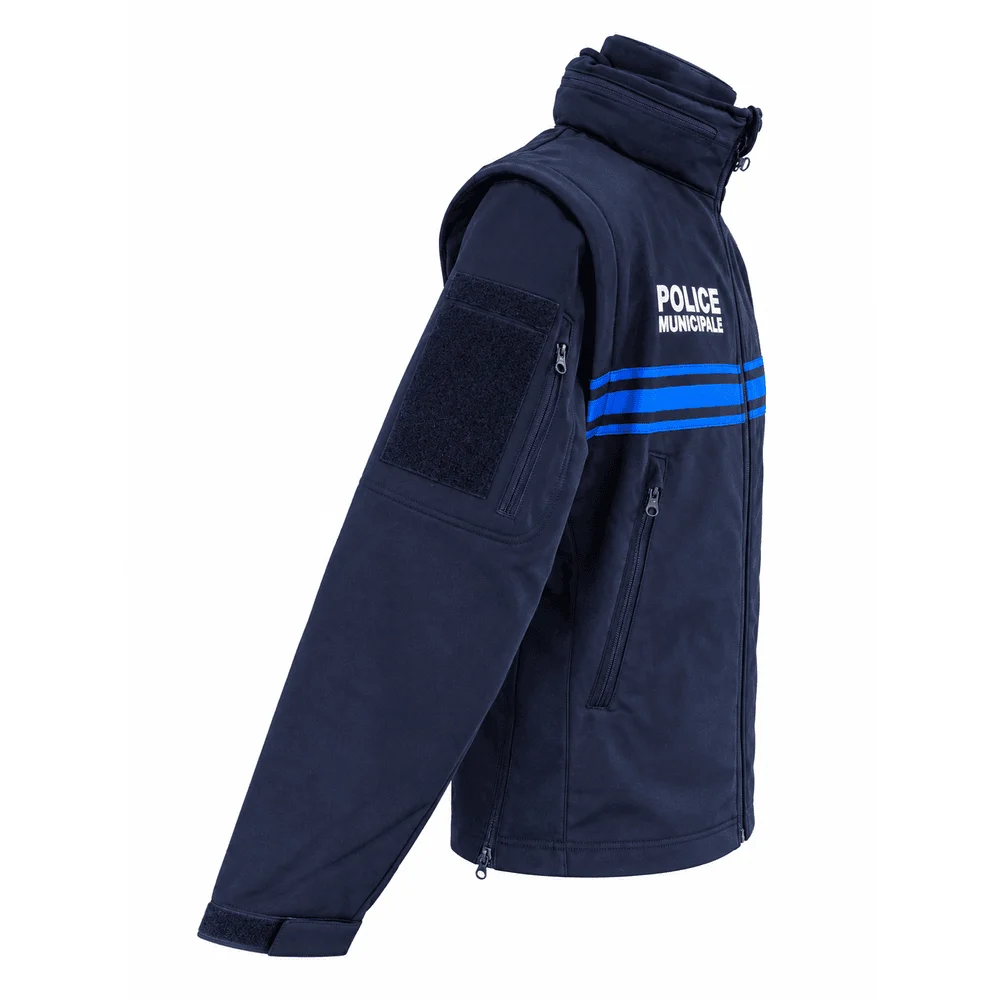 Softshell Echo Dark V2 3 couches 2 en 1 - Dark Navy - Police Municipale - ADN Tactical